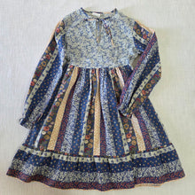 Load image into Gallery viewer, Vintage Floral Striped Prairie Dress kids 10
