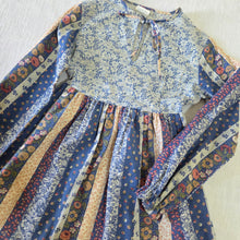 Load image into Gallery viewer, Vintage Floral Striped Prairie Dress kids 10

