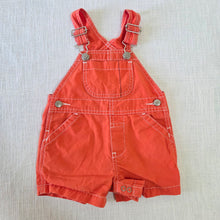 Load image into Gallery viewer, Vintage Gap Orange Cotton Shortalls 3-6 months
