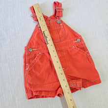 Load image into Gallery viewer, Vintage Gap Orange Cotton Shortalls 3-6 months
