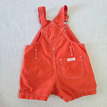 Load image into Gallery viewer, Vintage Gap Orange Cotton Shortalls 3-6 months
