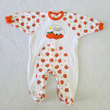 Load image into Gallery viewer, Vintage Pumpkin Cotton Footed PJs 6 months
