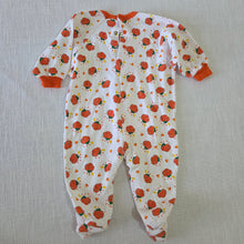 Load image into Gallery viewer, Vintage Pumpkin Cotton Footed PJs 6 months
