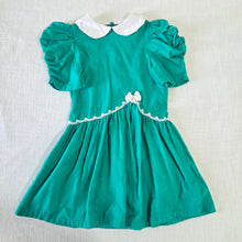 Load image into Gallery viewer, Vintage 80s Teal Floral Dress kids 6
