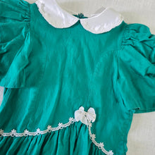 Load image into Gallery viewer, Vintage 80s Teal Floral Dress kids 6
