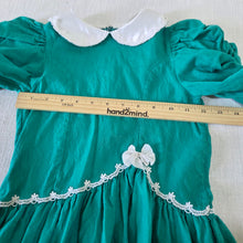 Load image into Gallery viewer, Vintage 80s Teal Floral Dress kids 6
