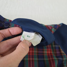 Load image into Gallery viewer, Vintage 70s Plaid + Navy Dress 5t
