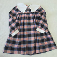 Load image into Gallery viewer, Vintage Pink Plaid Bow Dress 4t

