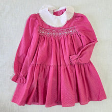 Load image into Gallery viewer, Vintage Polly Flinders Smocked Pink Dotted Dress 4t
