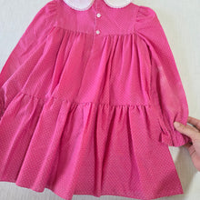 Load image into Gallery viewer, Vintage Polly Flinders Smocked Pink Dotted Dress 4t
