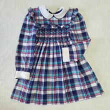 Load image into Gallery viewer, Vintage Polly Flinders Smocked Plaid Dress 5t
