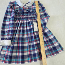 Load image into Gallery viewer, Vintage Polly Flinders Smocked Plaid Dress 5t
