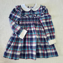 Load image into Gallery viewer, Vintage Polly Flinders Smocked Plaid Dress 3t/4t
