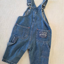 Load image into Gallery viewer, Vintage Denim Overalls 3-6 months
