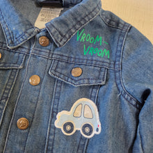 Load image into Gallery viewer, Vintage "Vroom Vroom" Car Jean Jacket 12 months

