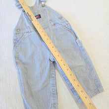 Load image into Gallery viewer, Vintage Old Navy Striped Denim Overalls 12-18 months
