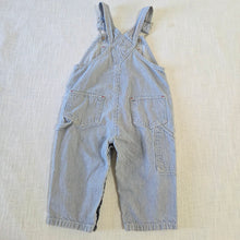 Load image into Gallery viewer, Vintage Old Navy Striped Denim Overalls 12-18 months
