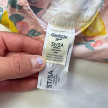Load image into Gallery viewer, OshKosh Lemon Pink Shortalls 5t
