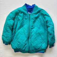 Load image into Gallery viewer, Vintage Teal/Green Quilted Coat 4t/5t

