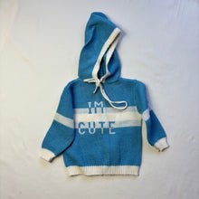 Load image into Gallery viewer, Vintage &quot;I&#39;m Cute&quot; Knit Sweater 6-12 months
