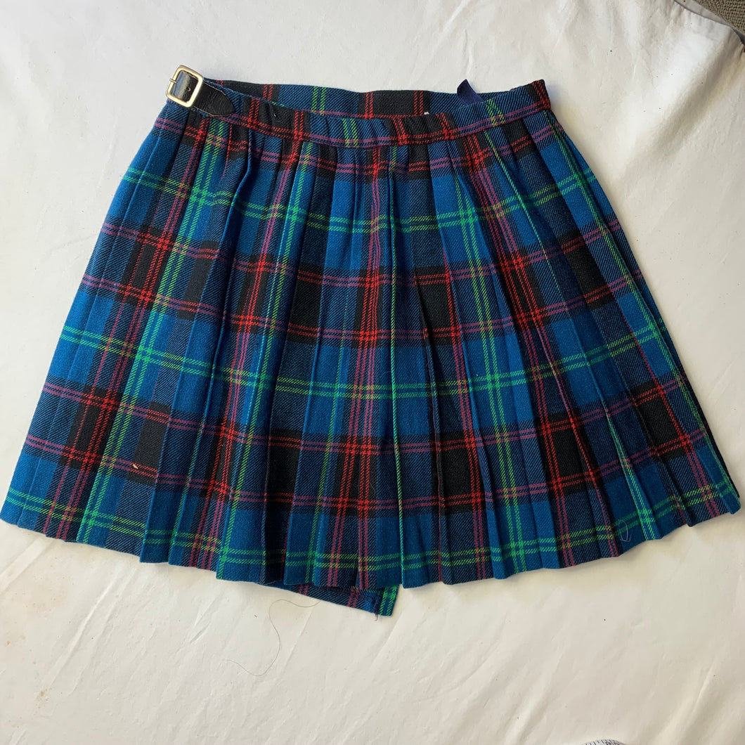 Vintage Wool Blend Plaid Skirt 9/10