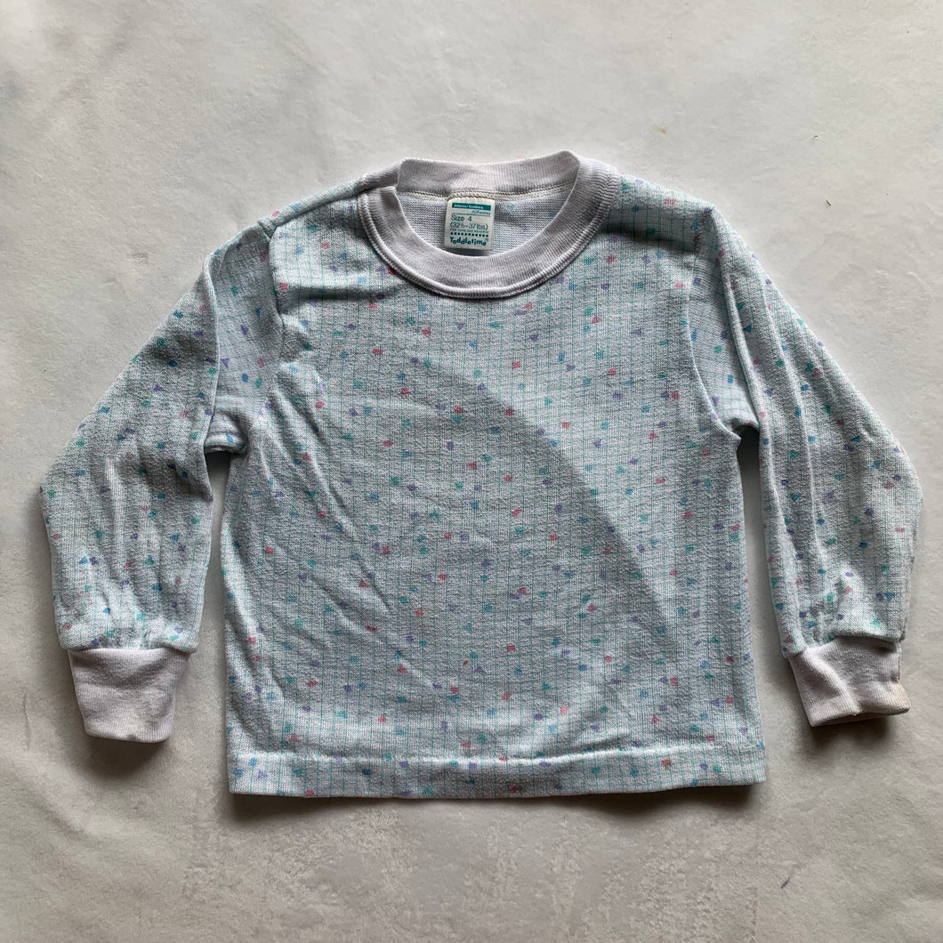 Vintage Heart Grid PJ Top 3t
