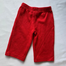 Load image into Gallery viewer, Vintage Red Ribbed Pants 6-9 months
