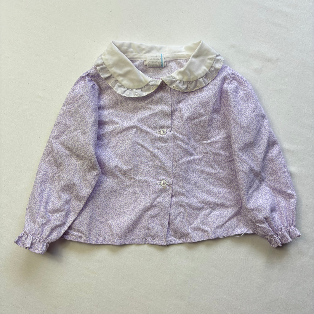 Vintage Lavender Floral Blouse 12 months