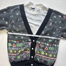Load image into Gallery viewer, Vintage Black &amp; Neon Sweater kids 10/12
