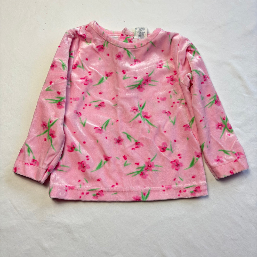 Vintage Floral Velour Long Sleeve 18 months