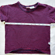 Load image into Gallery viewer, Vintage McKids Maroon/Navy Striped Tee 2/3t
