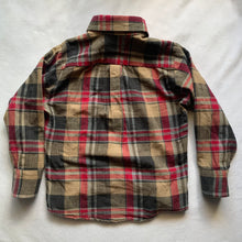 Load image into Gallery viewer, Vintage Tan/Red Buttondown 4t/5t
