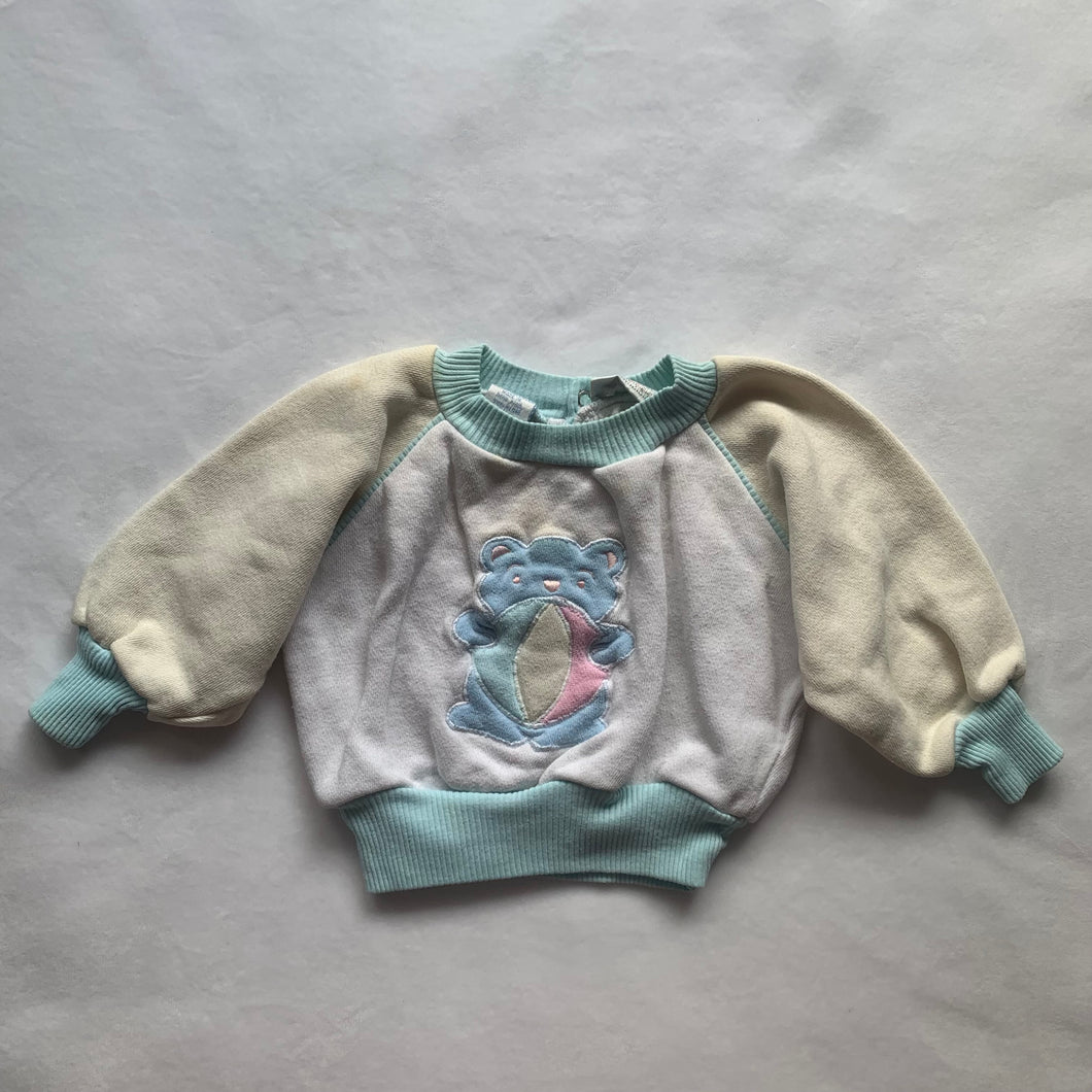 Vintage Bear + Ball Pastel Crewneck 3 months