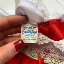 Load image into Gallery viewer, Vintage Smocked Red Dress/Top 3-9 months

