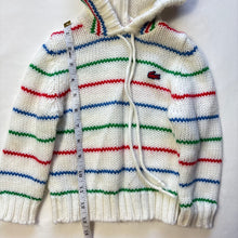 Load image into Gallery viewer, Vintage Lacoste Striped Knit Hoodie 2t

