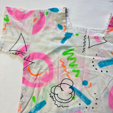 Load image into Gallery viewer, Vintage Neon Abstract Cropped Shirt 3t
