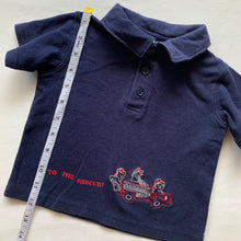 Load image into Gallery viewer, Vintage Firetruck Bears Navy Shirt 12-18 months
