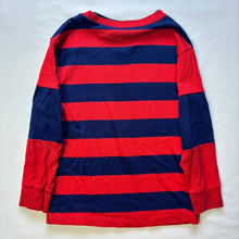 Load image into Gallery viewer, Vintage Red/Navy Striped Long Sleeve 5t
