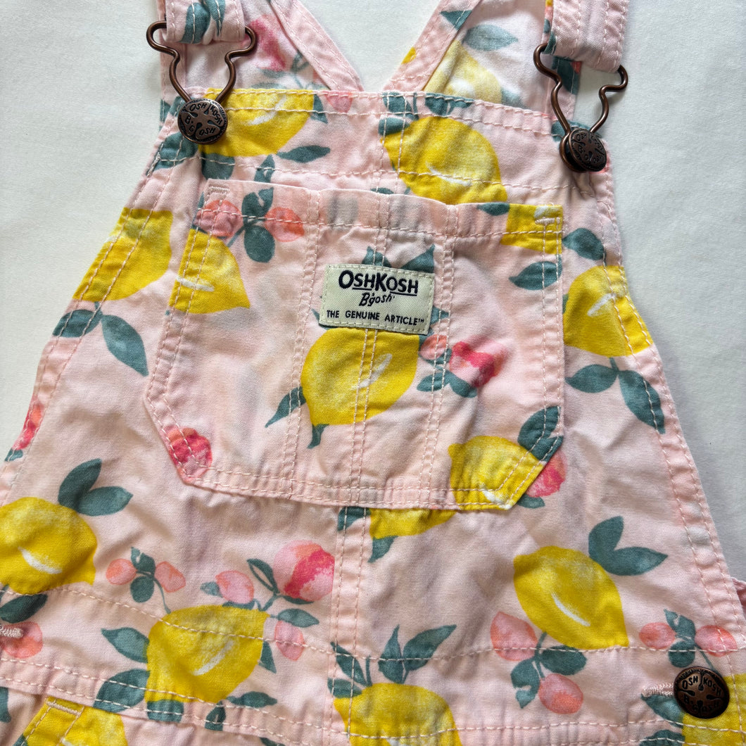 OshKosh Lemon Pink Shortalls 5t