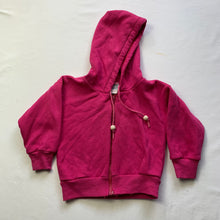 Load image into Gallery viewer, Vintage Hot Pink Hooded Sweater 18 months

