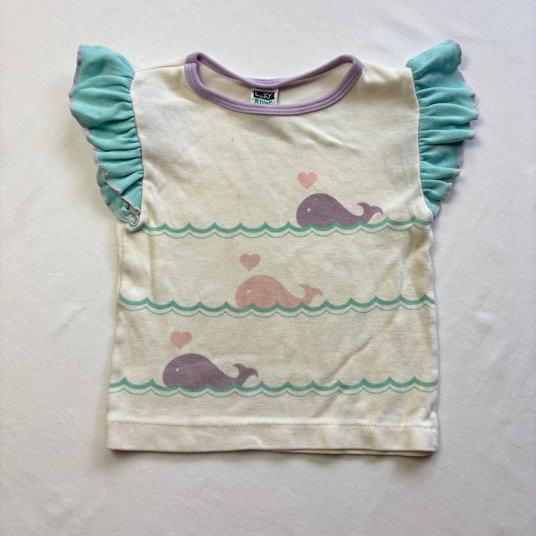 Vintage Whale Girly Shirt 3t