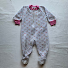 Load image into Gallery viewer, Vintage Floral Fleece Footed PJs 6-9 months
