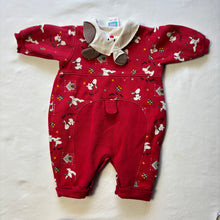 Load image into Gallery viewer, Vintage Dogs &amp; Doghouse Red Bodysuit 3 months
