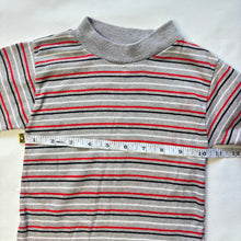 Load image into Gallery viewer, Vintage Red/Gray Striped Long Sleeve 2t/3t
