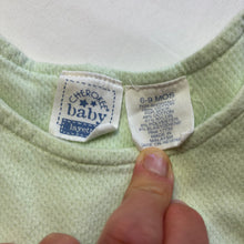Load image into Gallery viewer, Vintage Bugs Embroidered Green Romper 6-9 months
