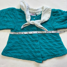 Load image into Gallery viewer, Vintage Teal Quilted Sweater 9-12 months
