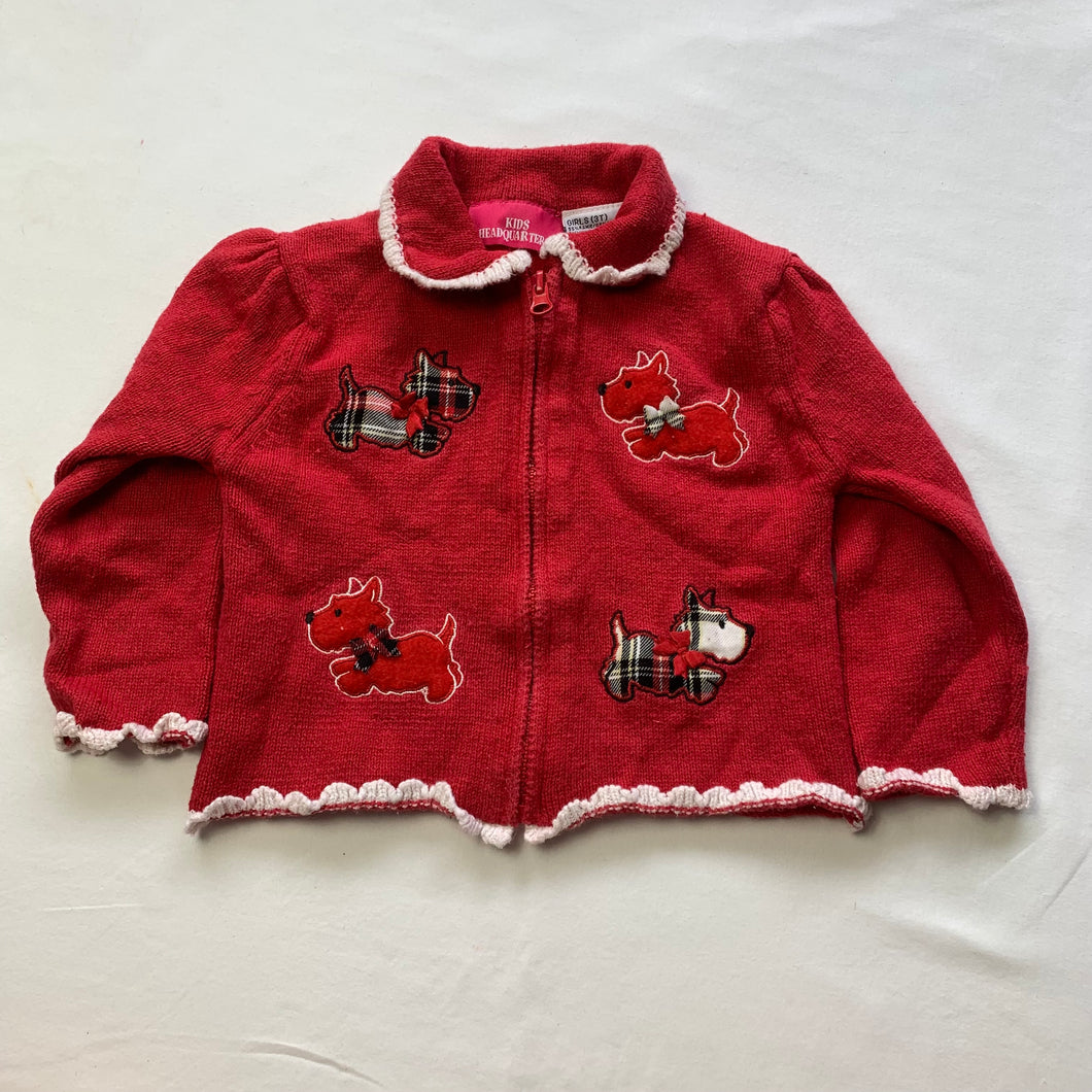 Vintage Scotty Dogs Red Knit Sweater 2t
