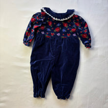 Load image into Gallery viewer, Vintage Velour Floral Bodysuit 3-6 months
