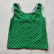 Load image into Gallery viewer, Vintage Green Polka Dot Tank Top 2t
