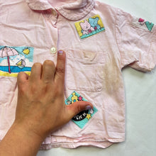 Load image into Gallery viewer, Vintage Summery Patches Pink Shirt 18 months
